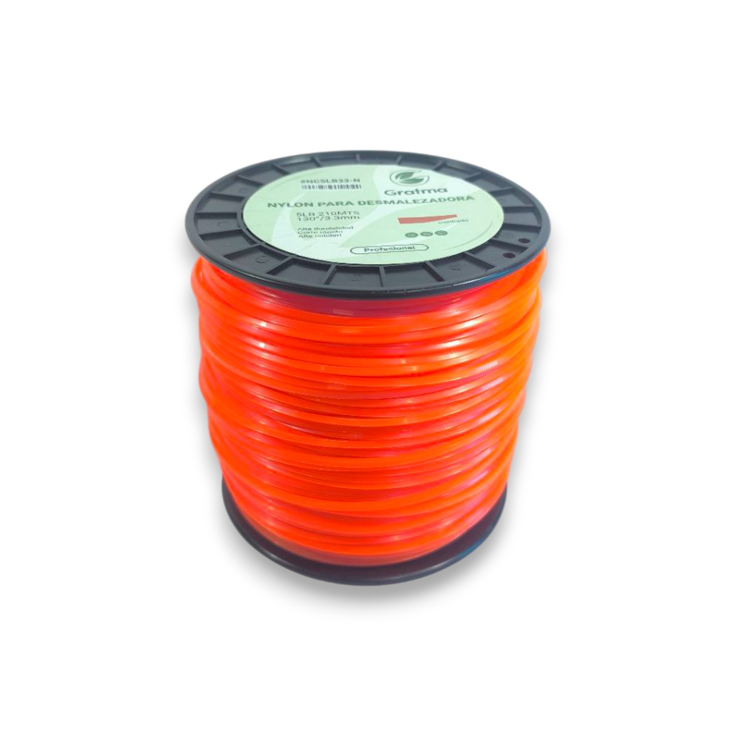 Nylon 3,3mm Cuadrado Naranja 5lb
